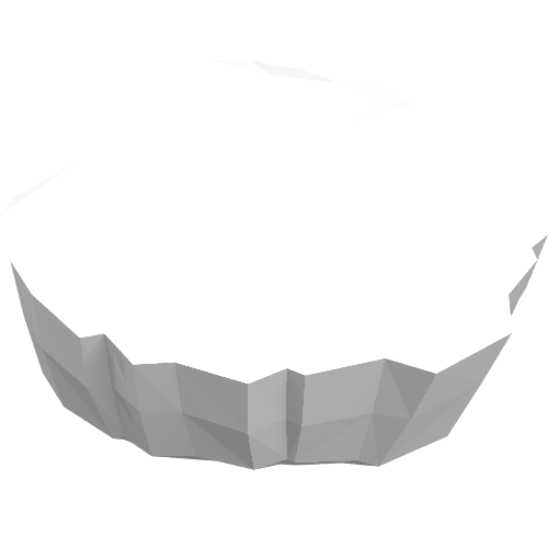 Rendu LDraw de Hair Flat Top, Short avec Straight Even Side Sections, couleur indicative