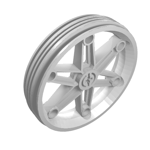 Rendu LDraw de Roue 61.6 x 13.6 Moto (Wheel 61.6 x 13.6 Motorcycle), couleur indicative