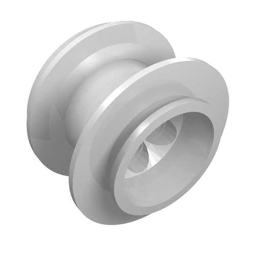 Rendu LDraw de Roue 68.8 x 40 ballon grand (Wheel 68.8 x 40 Balloon Large), couleur indicative