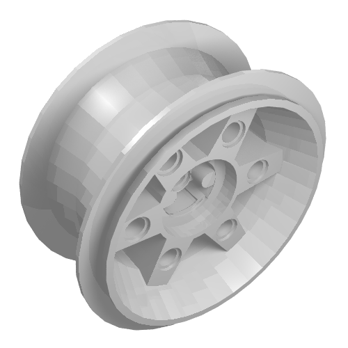 Rendu LDraw de Roue 81.6 x 34 à six rayons (Wheel 81.6 x 34 Six Spoke), couleur indicative