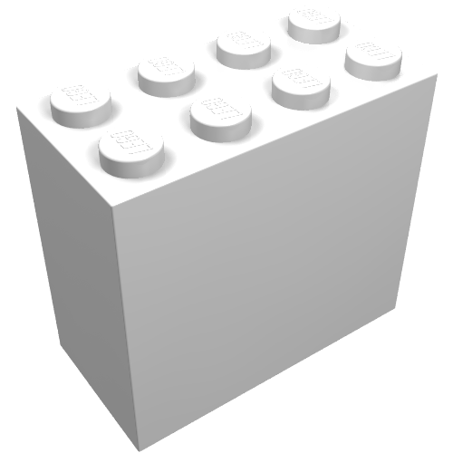 Rendu LDraw de Brique 2 x 4 x 3 (Brick 2 x 4 x 3), couleur indicative