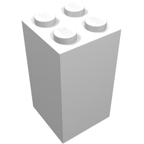 Rendu LDraw de Brique 2 x 2 x 3 (Brick 2 x 2 x 3), couleur indicative