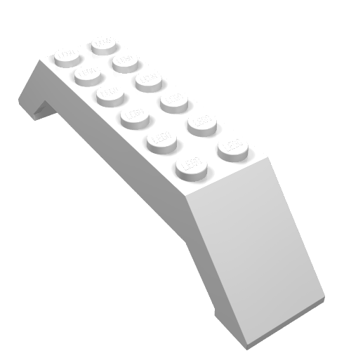Rendu LDraw de Brique inclinée 45° 10 x 2 x 2 double (Brick Sloped 45° 10 x 2 x 2 Double), couleur indicative