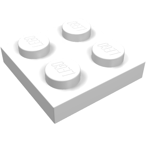 Rendu LDraw de Plaque 2 x 2 (Plate 2 x 2), couleur indicative