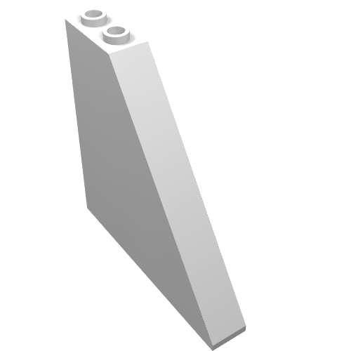 Rendu LDraw de Brique inclinée 55° 1 x 6 x 5 (Brick Sloped 55° 1 x 6 x 5), couleur indicative