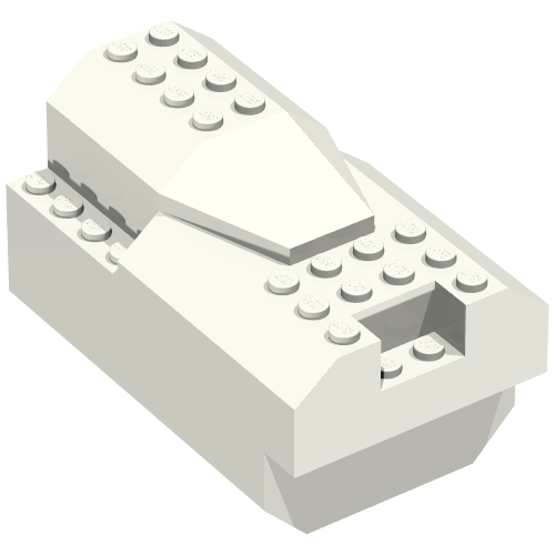 Rendu LDraw de Light and Sound Rocket Engine, Battery Box avec White Cover [Plain], couleur indicative