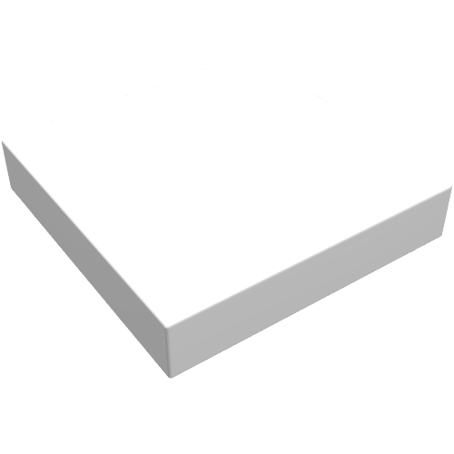 Rendu LDraw de Tuile 2 x 2 sans rainure (Tile 2 x 2 without Groove), couleur indicative