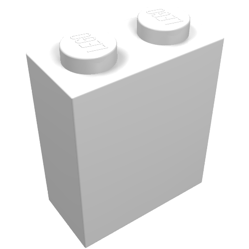 Brique 1 x 2 x 2 avec support d'axe intérieur (Brick 1 x 2 x 2 with Inside Axle Holder)