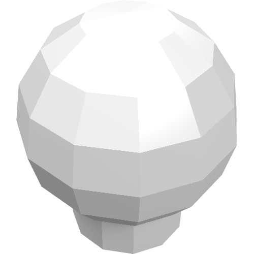 Rendu LDraw de Boule de décoration / Orbe / Sphère [Scala Finial] (Decoration Ball / Orb / Sphere [Scala Finial]), couleur indicative
