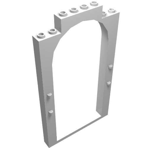 Rendu LDraw de Cadre de porte arqué 1 x 8 x 12 (Door Frame Arched 1 x 8 x 12), couleur indicative