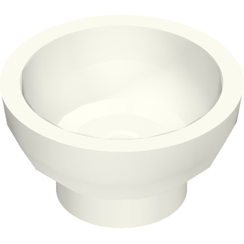 Rendu LDraw de Équipement plat / bol [sans motif] (Equipment Dish / Bowl [Plain]), couleur indicative