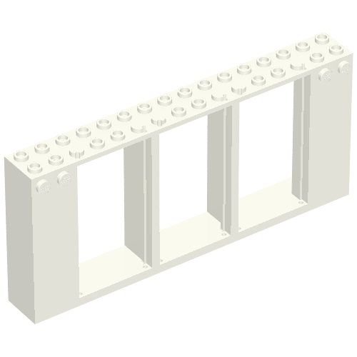 Rendu LDraw de Cadre 2 x 16 x 6 avec boutons (Frame 2 x 16 x 6 with Knobs), couleur indicative