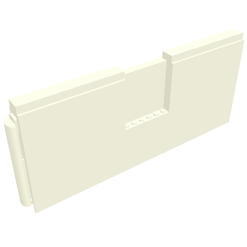 Rendu LDraw de BYGGLEK Side panneau, 32 x 10 x 2, 6 x 6 x 1 Cutout, couleur indicative