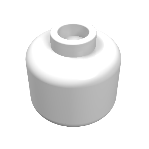 Tête de minifigurine [sans motif] [tenon creux] (Minifig Head [Plain] [Hollow Stud])