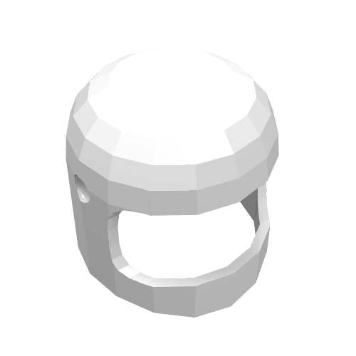 Casque classique avec mentonnière mince et visière fossettes (Helmet Classic with Thin Chin Guard and Visor Dimples)