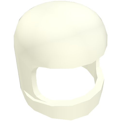 Casque classique avec mentonnière épaisse sans fossettes de visière (Helmet Classic with Thick Chin Guard without Visor Dimples)