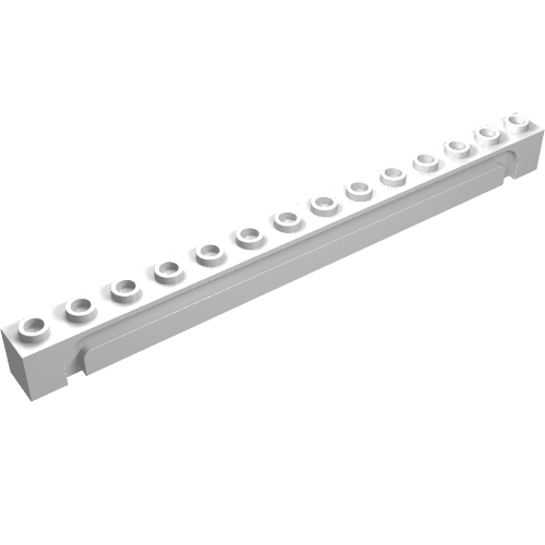 Rendu LDraw de Brique Spécial 1 x 14 rainuré (Brick Special 1 x 14 Grooved), couleur indicative