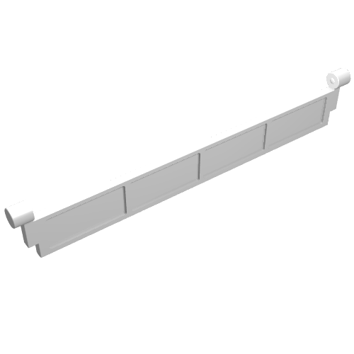 Rendu LDraw de Section de porte à rouleaux de garage avec poignée (Garage Roller Door Section with Handle), couleur indicative