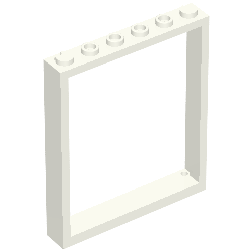 Rendu LDraw de Cadre de porte 1 x 6 x 6 (Door Frame 1 x 6 x 6), couleur indicative