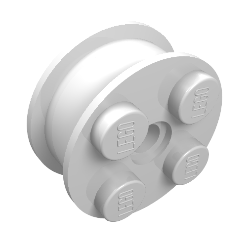 Rendu LDraw de Roue Freestyle avec Freestyle trou pour connecteur (Wheel Freestyle with Freestyle Pin Hole), couleur indicative
