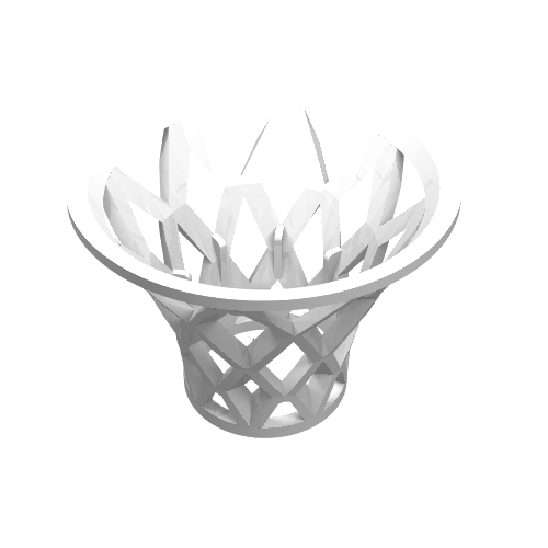Rendu LDraw de Filet de basketball sportif (Sports Basketball Net), couleur indicative