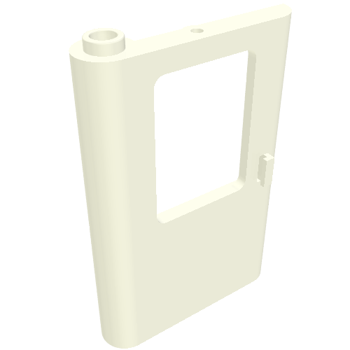 Rendu LDraw de Porte 1 x 4 x 5 train gauche - fond de support épais (Door 1 x 4 x 5 Train Left - Thick Support Bottom), couleur indicative