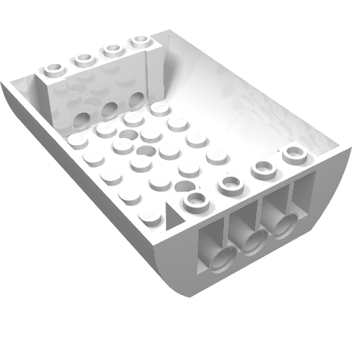 Rendu LDraw de Brique courbe inversée 8 x 6 x 2 double (Brick Curved Inverted 8 x 6 x 2 Double), couleur indicative
