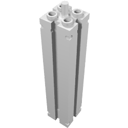 Rendu LDraw de Support 2 x 2 x 8 avec Grooves, Smooth On All Sides, Top Peg, couleur indicative