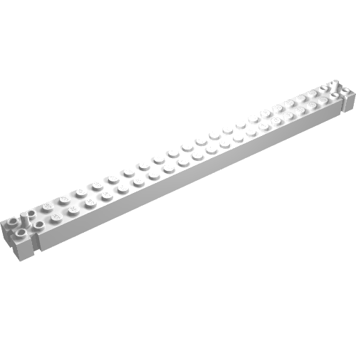 Rendu LDraw de Brique Spécial 2 x 24 avec 2 pattes d'extrémité (Brick Special 2 x 24 with 2 End Pegs), couleur indicative