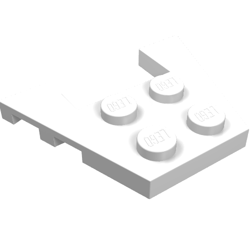 Compensation plaque 3 x 4 avec tenon (Wedge Plate 3 x 4 with Stud Notches)