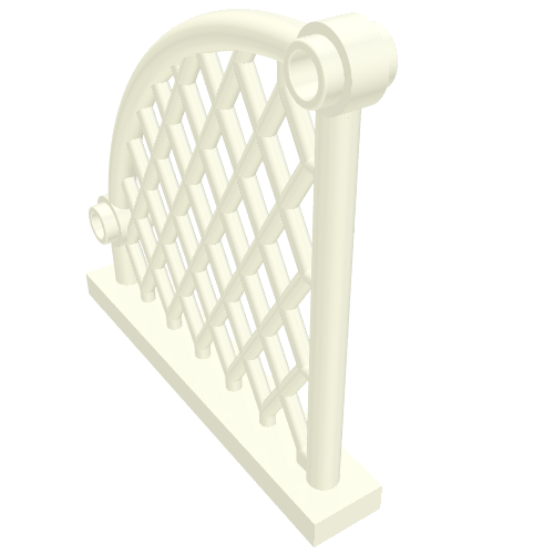 Rendu LDraw de Filet de sport 6 x 1 x 5 maille incurvée (Sports Net 6 x 1 x 5 Lattice Curved), couleur indicative