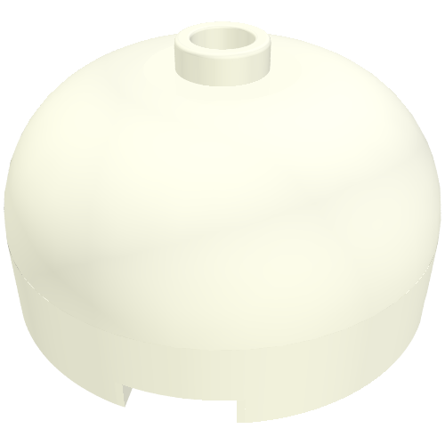 Rendu LDraw de Brique ronde Dôme 3 x 3 avec centre tenon (Brick Round 3 x 3 Dome with Center Stud), couleur indicative