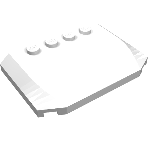 Brique Coudées, courbées triple 4 x 6 x 2/3 avec 4 tenons (Brick Wedged, Curved Triple 4 x 6 x 2/3 with 4 Studs)