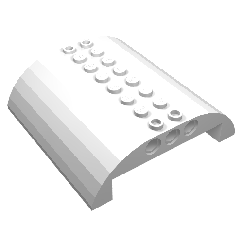 Rendu LDraw de Brique courbe 8 x 8 x 2 double (Brick Curved 8 x 8 x 2 Double), couleur indicative