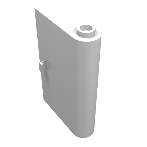 Rendu LDraw de Porte 1 x 3 x 4 droite - ouverte Entre charnière supérieure et inférieure (Door 1 x 3 x 4 Right - Open Between Top and Bottom Hinge), couleur indicative