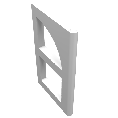 Rendu LDraw de Fenêtre 1 x 3 x 4 vitre pour fenêtre 2 x 6 x 6 freestyle (Window 1 x 3 x 4 Pane for Window 2 x 6 x 6 Freestyle), couleur indicative