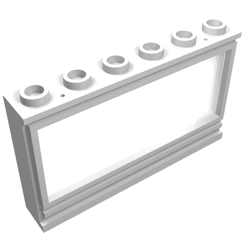 Rendu LDraw de Fenêtre 1 x 6 x 3 Panorama (Window 1 x 6 x 3 Panorama), couleur indicative