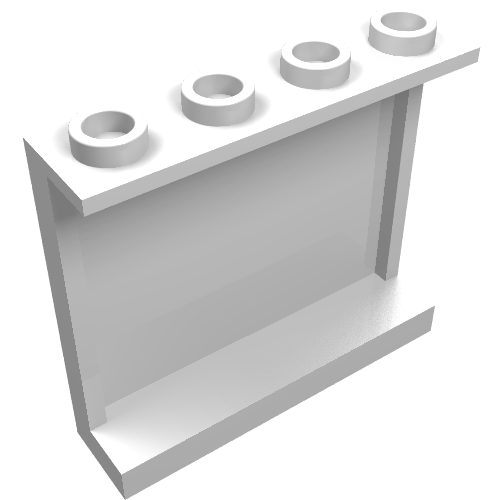 Panneau 1 x 4 x 3 [supports latéraux / tenons creux] (Panel 1 x 4 x 3 [Side Supports / Hollow Studs])