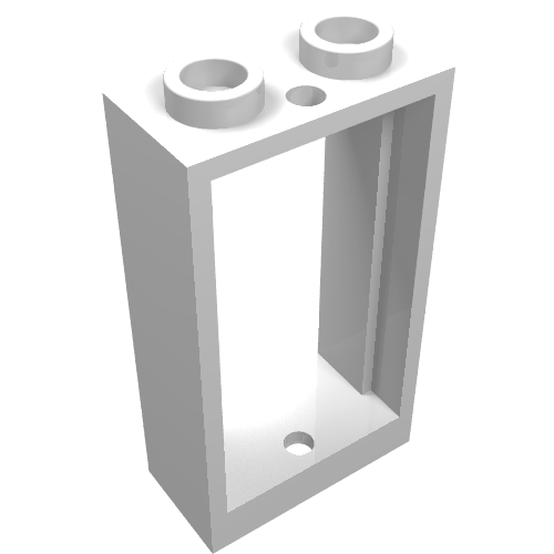Rendu LDraw de Fenêtre 1 x 2 x 3 avant plat (Window 1 x 2 x 3 Flat Front), couleur indicative