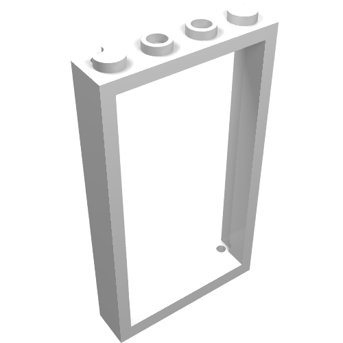 Rendu LDraw de Cadre de porte 1 x 4 x 6 Type 2 (Door Frame 1 x 4 x 6 Type 2), couleur indicative