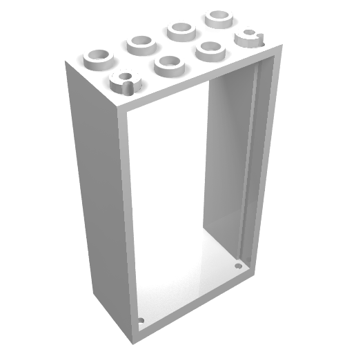 Rendu LDraw de Cadre de porte 2 x 4 x 6 (Door Frame 2 x 4 x 6), couleur indicative