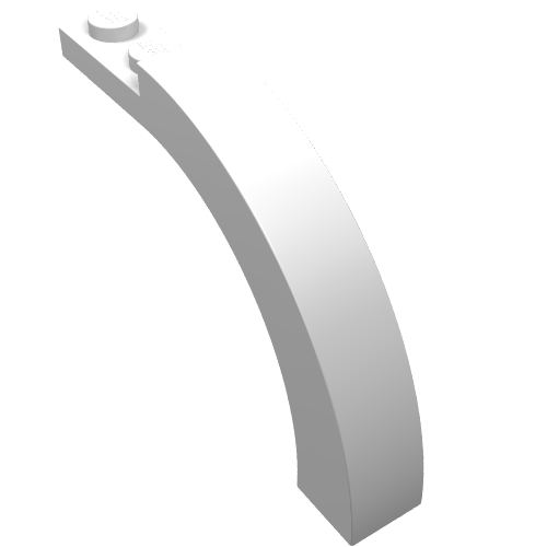 Rendu LDraw de Brique Arche 1 x 6 x 3 haut incurvé 1/3 (Brick Arch 1 x 6 x 3 1/3 Curved Top), couleur indicative