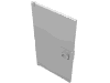 Rendu LDraw de porte 1 x 4 x 6 Smooth [Undetermined tenon Handle], couleur indicative