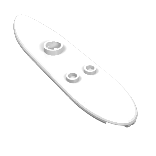 Rendu LDraw de Planche de surf sport [long] (Sports Surfboard [Long]), couleur indicative
