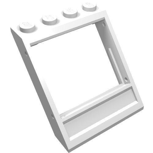 Rendu LDraw de Fenêtre 4 x 4 x 3 Toit avec panneau inférieur (Window 4 x 4 x 3 Roof with Bottom Panel), couleur indicative