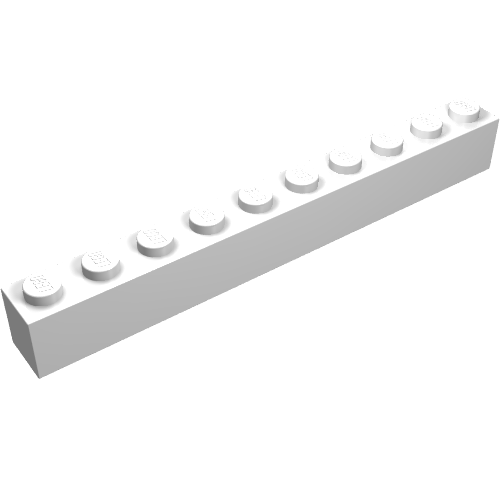Rendu LDraw de Brique 1 x 10 (Brick 1 x 10), couleur indicative