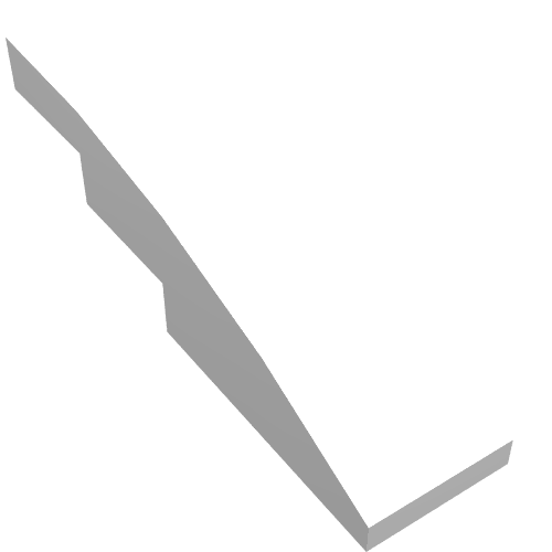 Brique courbée 4 x 1 Non tenons [tenon Support avec crêtes asymétriques] (Brick Curved 4 x 1 No Studs [Stud Holder with Asymmetric Ridges])