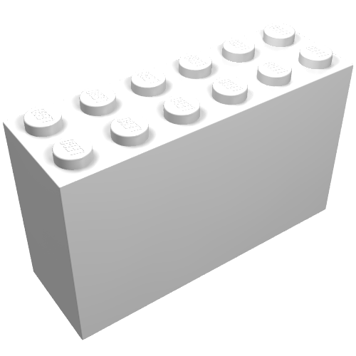 Rendu LDraw de Brique 2 x 6 x 3 (Brick 2 x 6 x 3), couleur indicative