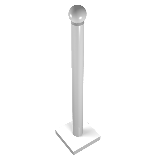 Rendu LDraw de Belville Porte-Parapluie avec Base Carrée (Belville Umbrella Stand with Square Base), couleur indicative