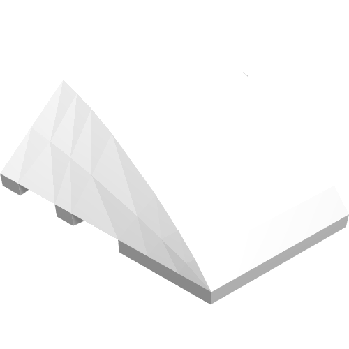 Brique Coincé, courbé 4 x 3 Non tenons [sans motif] (Brick Wedged, Curved 4 x 3 No Studs [Plain])